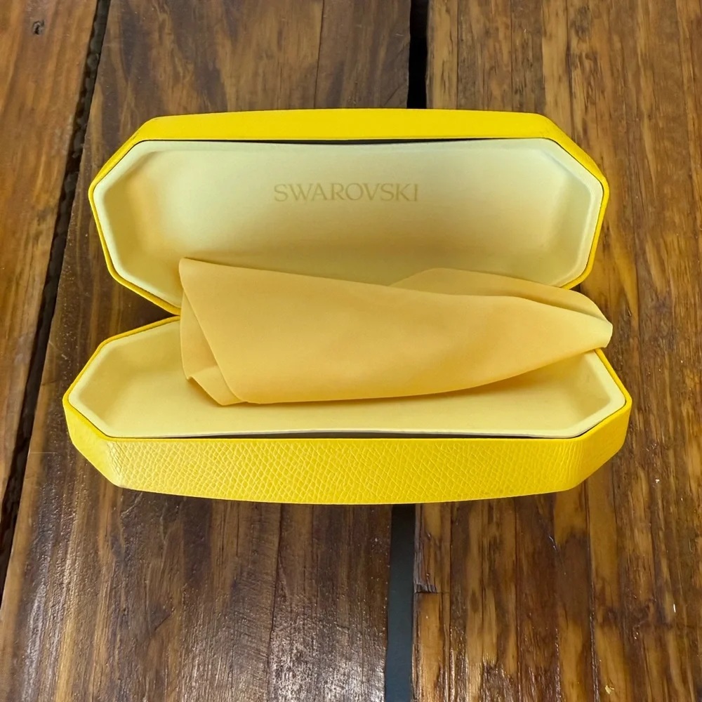 Swarovski Black Sunglasses with‎ Yellow Case